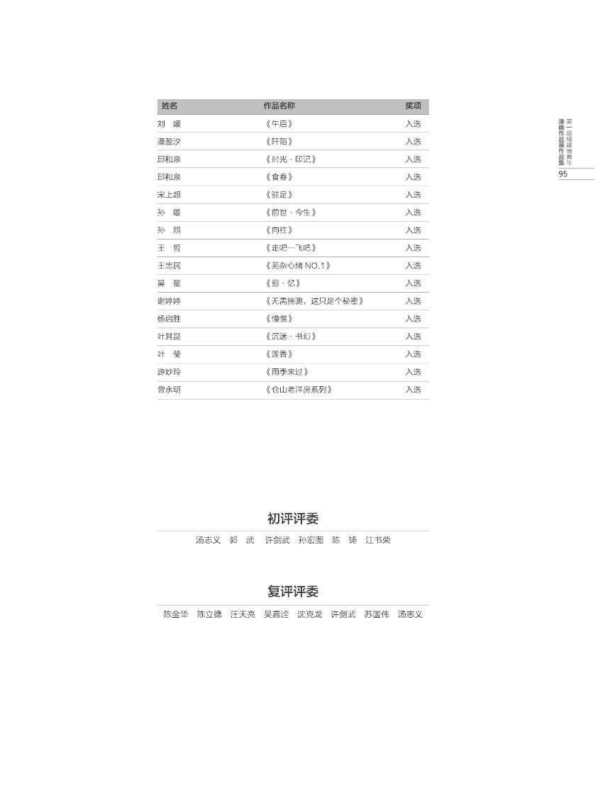福建青年漆畫展作品集