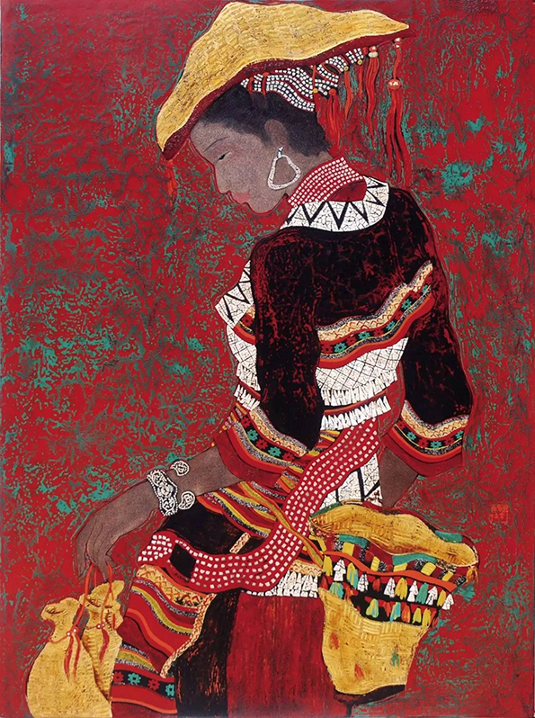 劉曉杰《花腰傣》 120cmx90cm 2008年.jpg